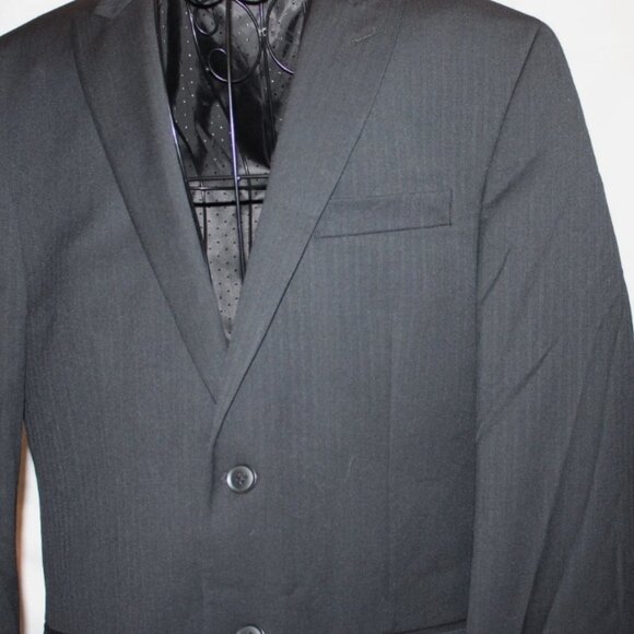 Men's Black Blazer Wool Blend Suit Jacket Button Front Michael Strahan 40 R - Picture 6 of 8